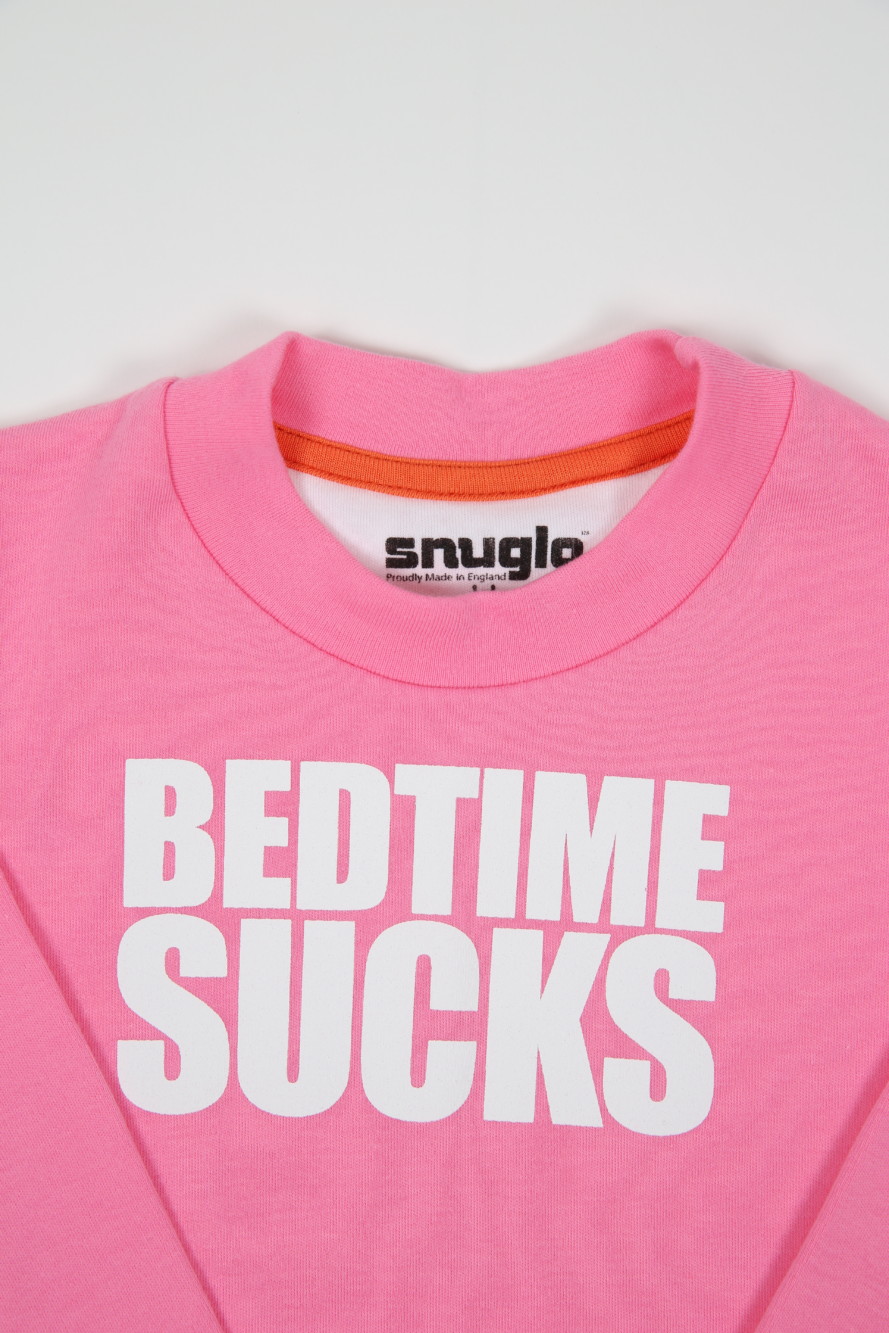 Bedtime Sucks pink Kids Pyjamas by Snuglo™