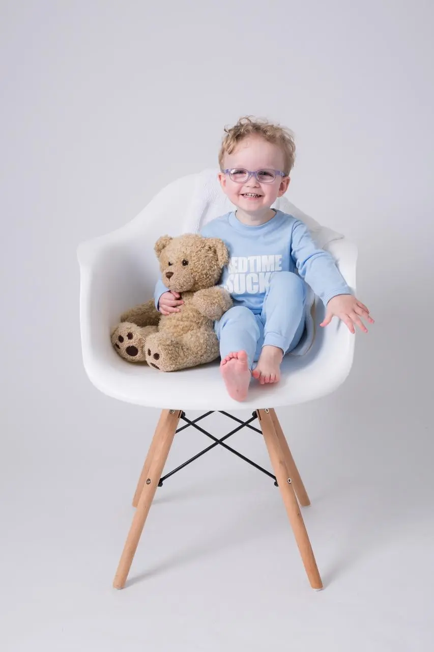 BEDTIME SUCKS BABY BLUE KIDS PYJAMAS BY SNUGLO – alternative view