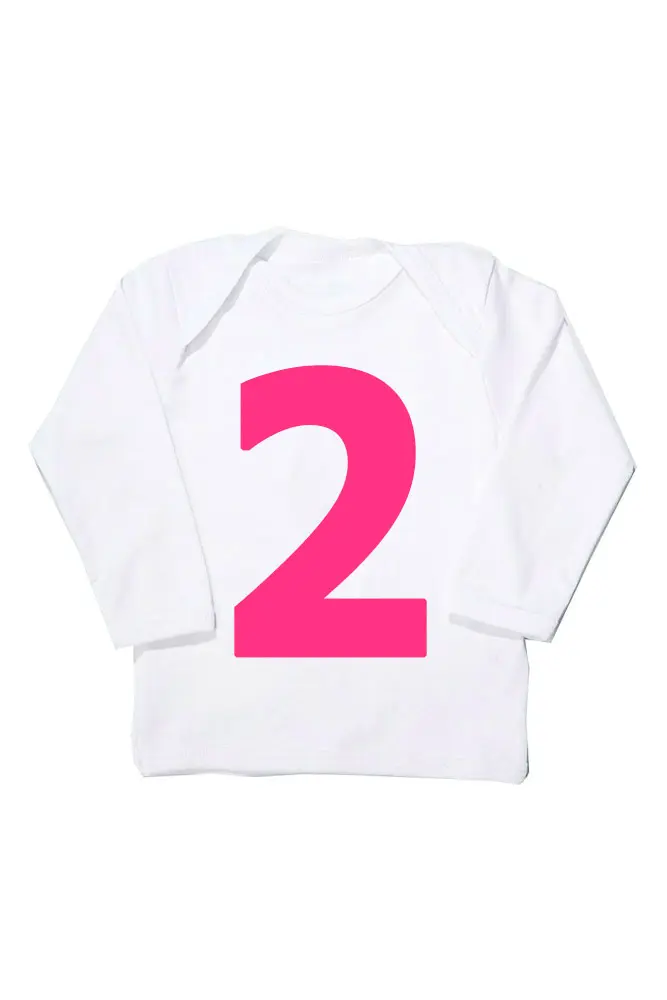 I AM 2! Birthday T-shirt – Pink on White