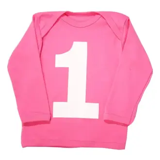 I AM 1! First Birthday T-shirt – Candy Pink