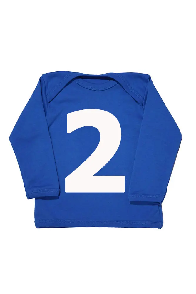 I AM 2! Birthday Number Celebration T-shirt – Blue