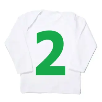I AM 2! Birthday Number Celebration T-shirt – Green