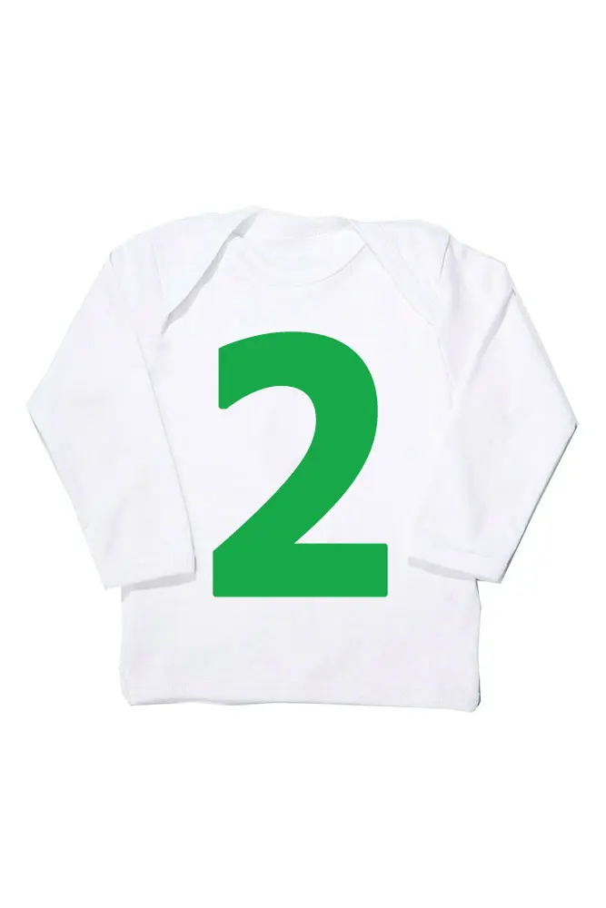 I AM 2! Birthday Number Celebration T-shirt – Green