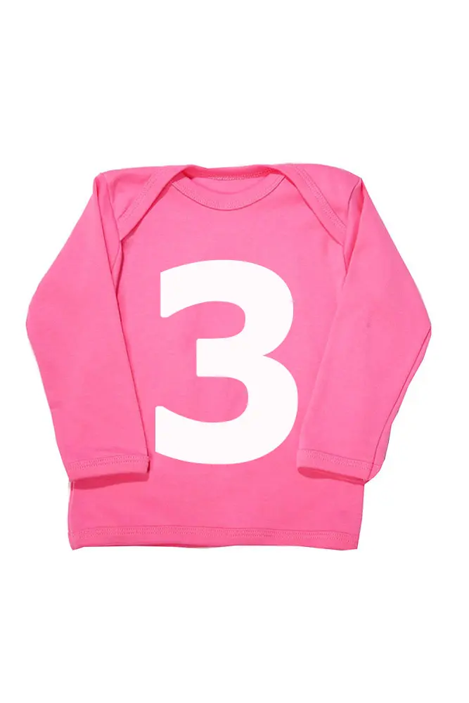 I AM 3! Birthday T-shirt – Baby Pink