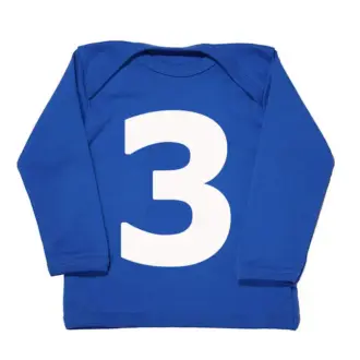 I AM 3! Birthday Number Celebration T-shirt – Blue