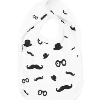 Moustache Pattern Bib