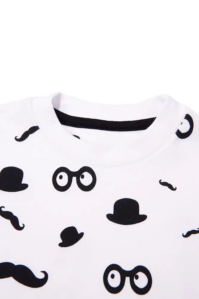 Moustache Pattern baby t-shirt – alternative view