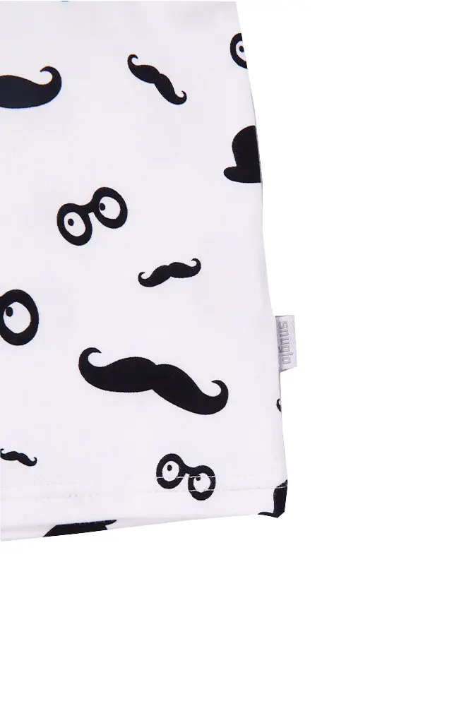 Moustache Pattern baby t-shirt – lifestyle image