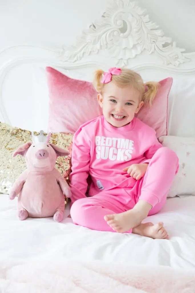 Bedtime Sucks pink Kids Pyjamas by Snuglo