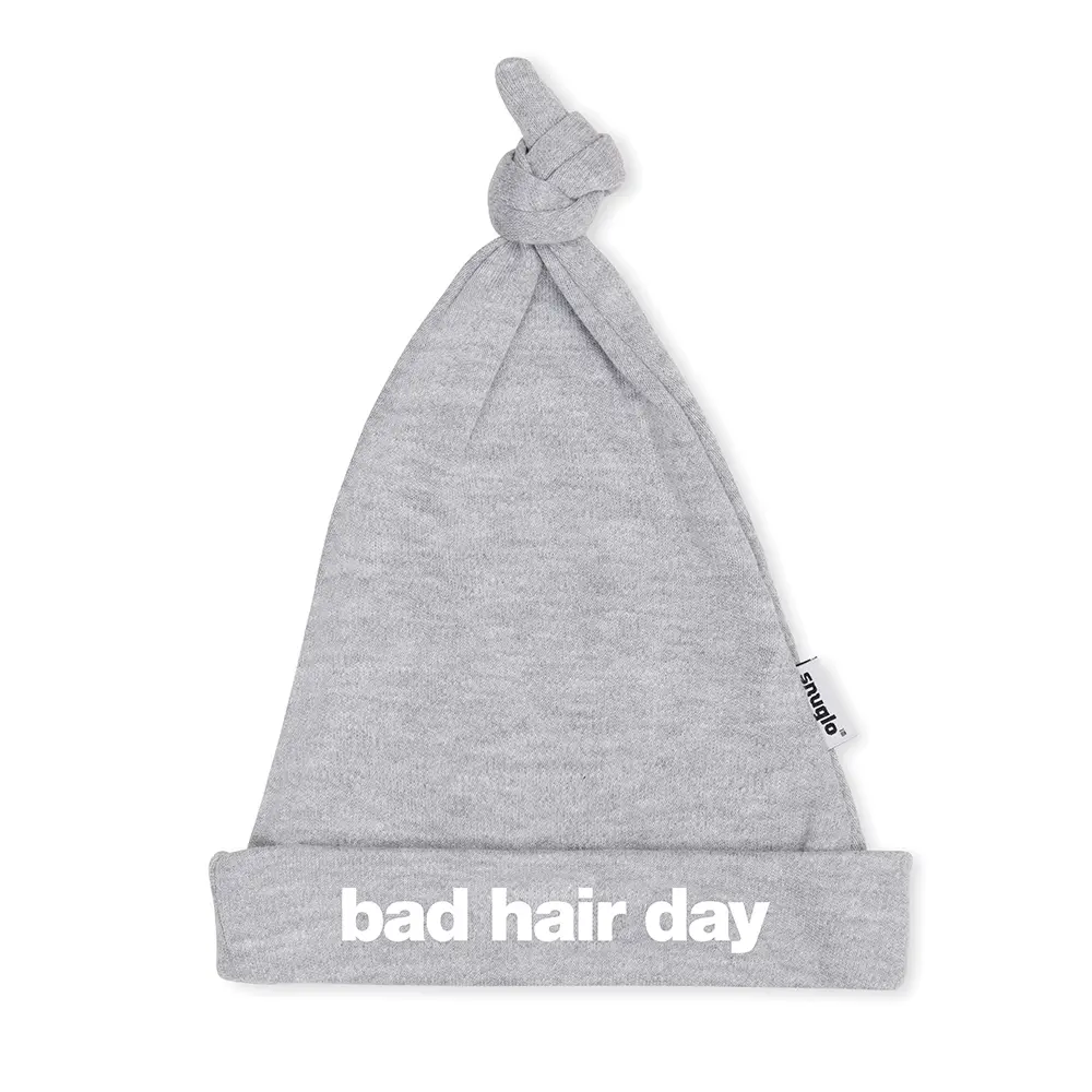 BAD HAIR DAY Baby Hat – Marl Grey