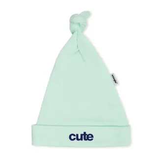 CUTE Baby Hat – Mint with Navy