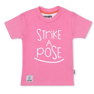 Strike A Pose pink kids t shirt