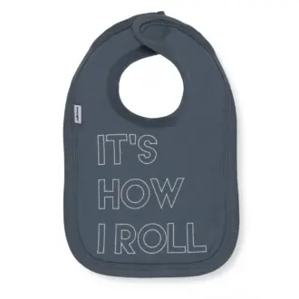 It’s how I roll Baby Bib Charcoal