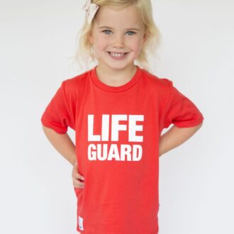 Life Guard red kids t shirt