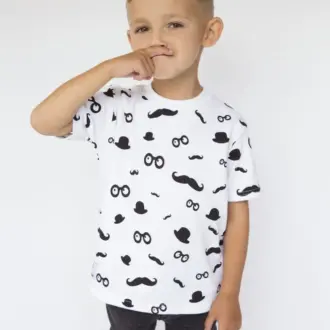 Moustache Pattern baby t-shirt