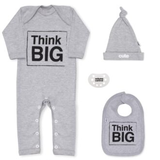 Think Big Grey Newborn Baby Gift Set