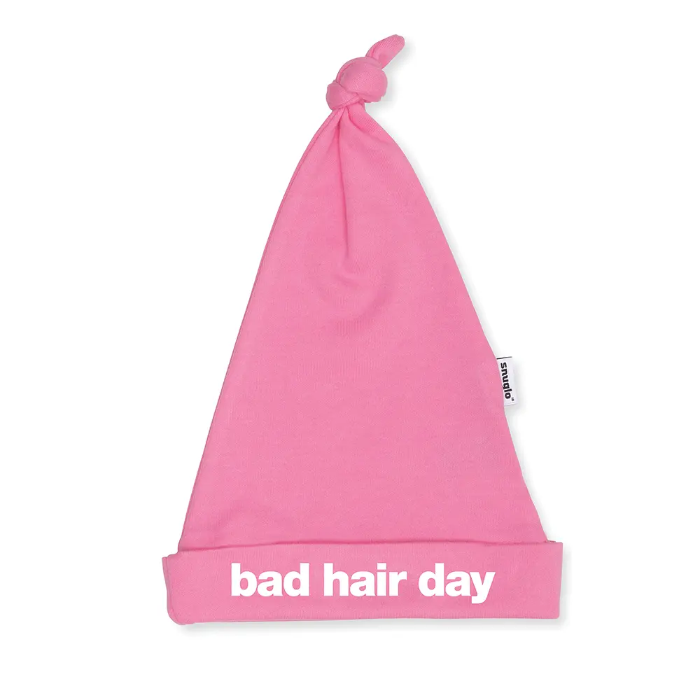 BAD HAIR DAY Baby Hat – Candy Pink