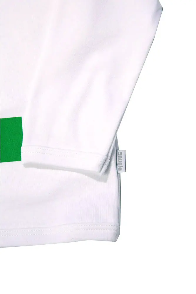 1st Birthday top, Number 1 Celebration T-shirt – Green – detail view