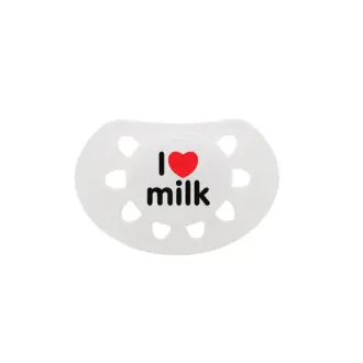 I LOVE MILK Dummy – White