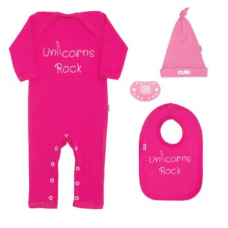 Unicorns Rock Newborn Baby Gift Set Girls
