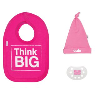 think big pink baby gift set
