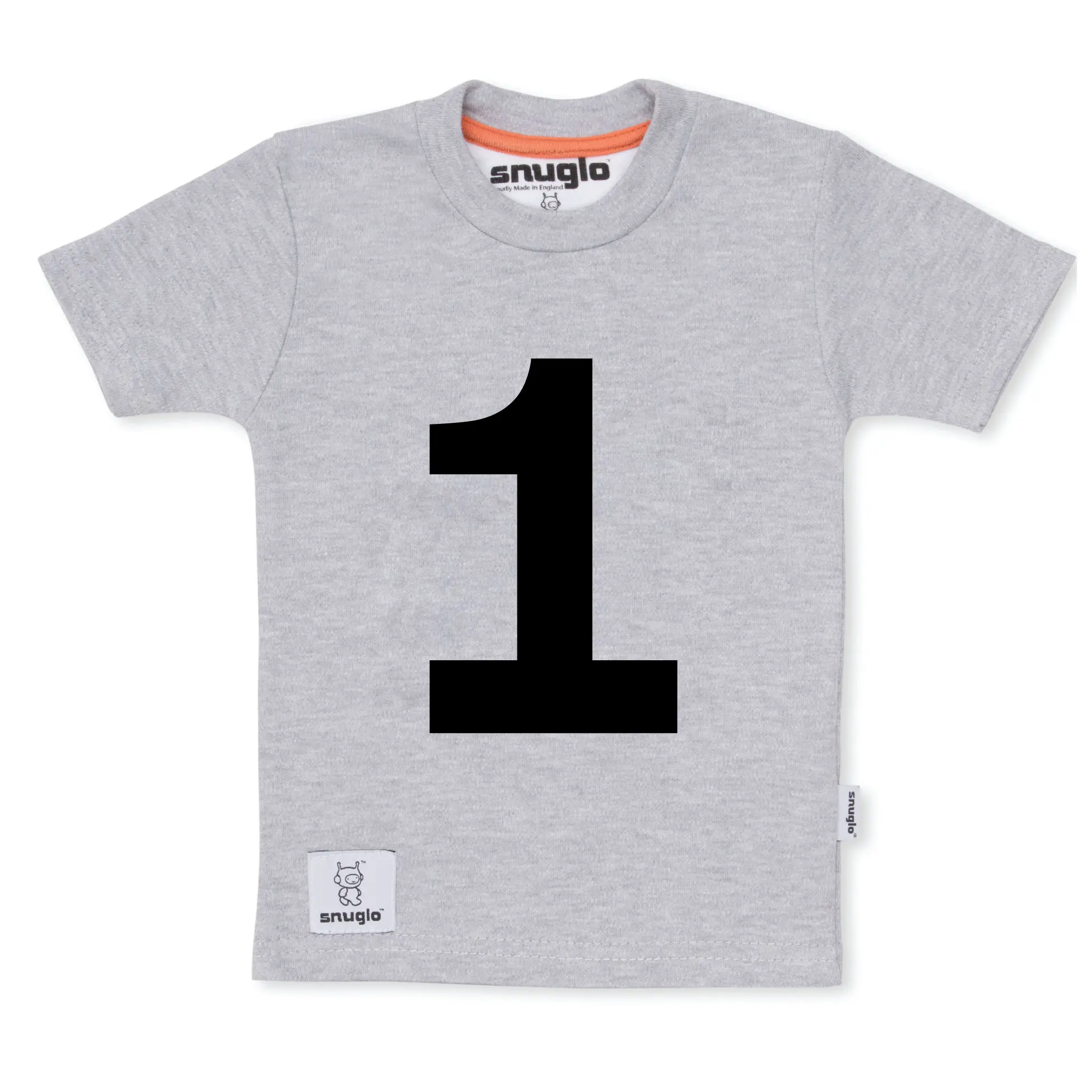 1st Birthday top, Number 1 Celebration T-shirt – Grey