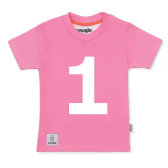 1st Birthday top, Number 1 Celebration T-shirt – Pink