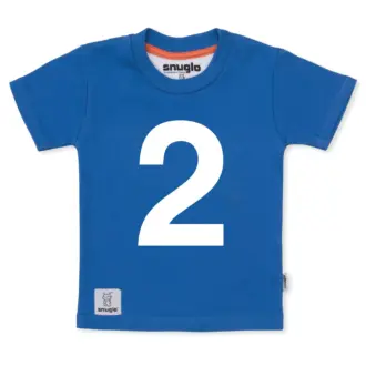 2nd Birthday top Number 2 Celebration T-shirt – Blue
