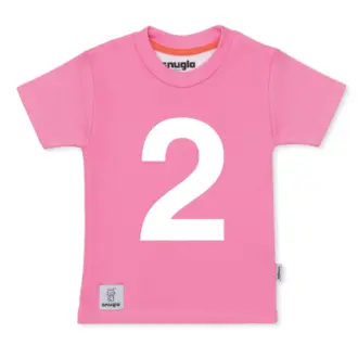 2nd Birthday top Number 2 Celebration T-shirt – Pink