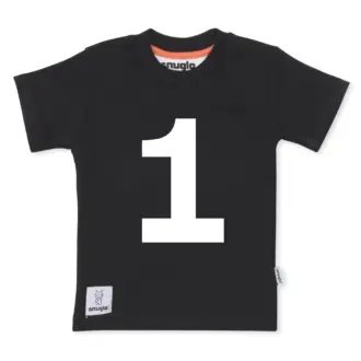1st Birthday top, Number 1 Celebration T-shirt – Black