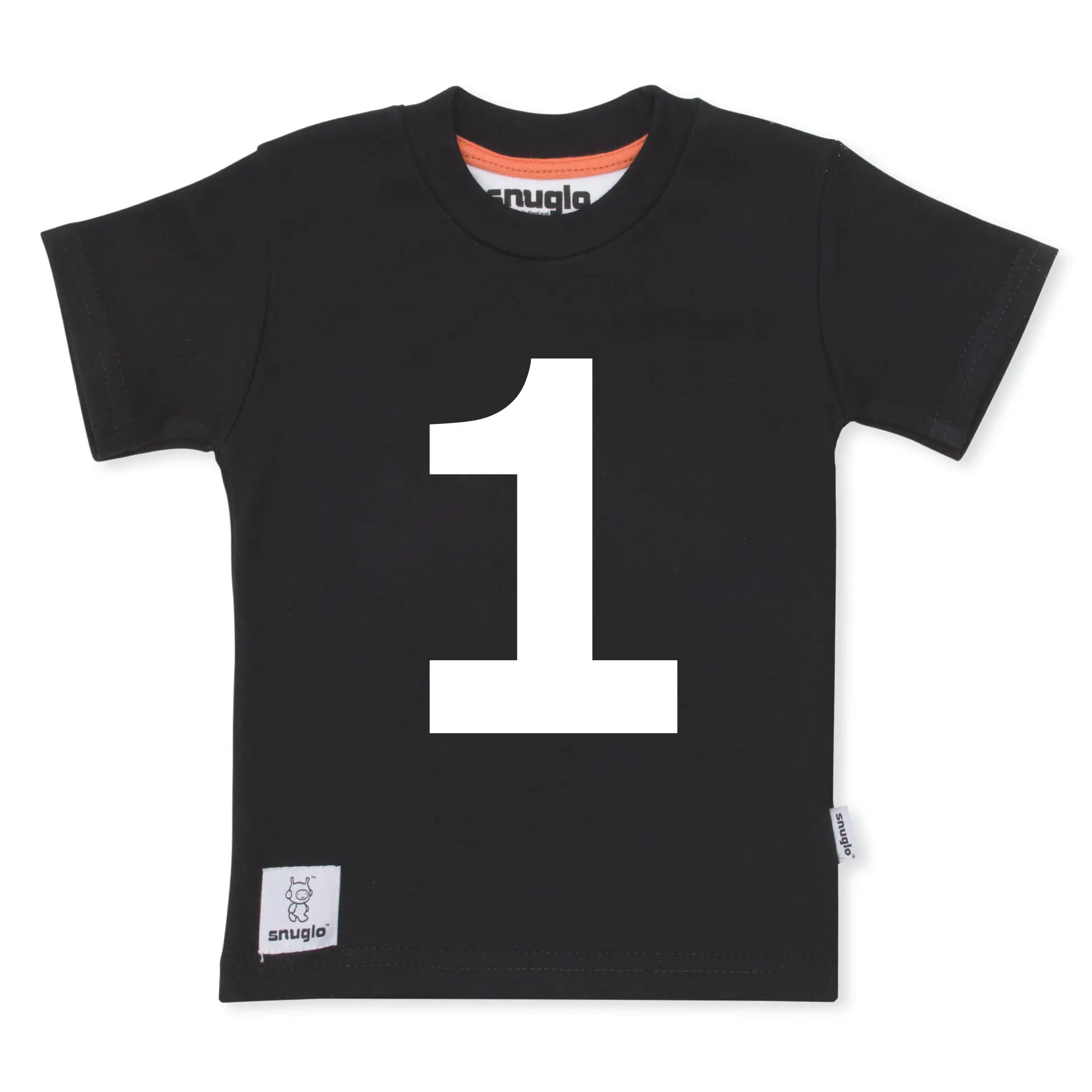 1st Birthday top, Number 1 Celebration T-shirt – Black